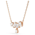 Mesmera necklace Mixed cuts, White, 18K rose gold finish